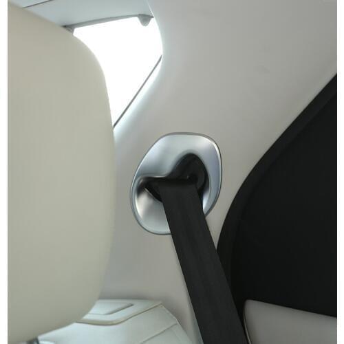 4pcs For Land Rover Discovery 5 LR5 2017 Car-styling ABS Matte Chrome The Second Row Safety Belt Cover Trim 2pcs