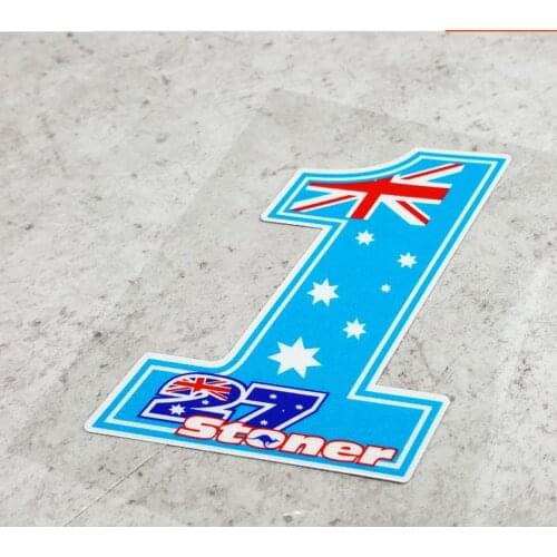 Motorsport CaseyStoner 27 stickers motocross stickers No.1 Australia Flag decal motorcycle racing Reflective stickers