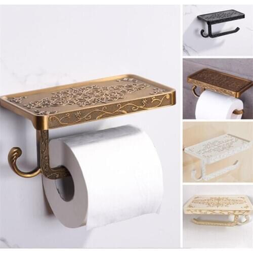 Stainless Steel Space Aluminum European Mobile Phone Paper Towel Holder Antique Roll Paper Frame Paint