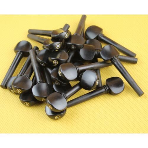 40 pcs new black ebony violin tuning pegs 4/4 full size violin accessories
