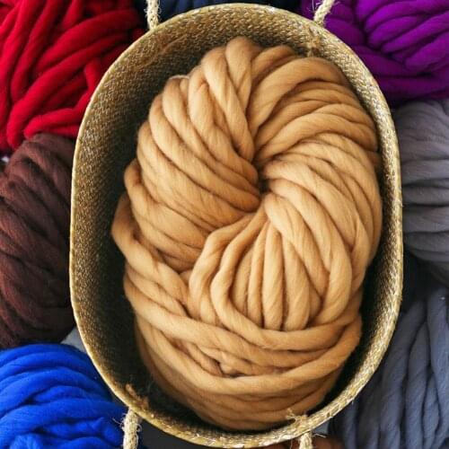 New Arm Knitting Yarn Chunky Wool Yarn Super Soft Bulky Roving DIY Bags Knitting Accessories Crocheting Wool Arm Knitting X9S1