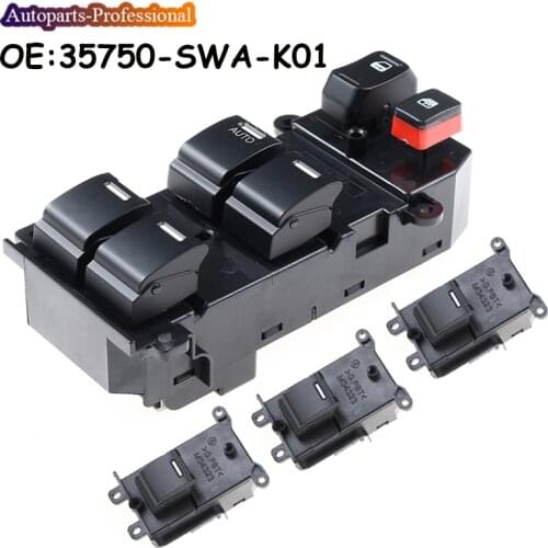New Power Window Switch Electric Control Switch For Honda CR-V 2007-2011 35750-SWA-K01 35760-SWA-J01 35750SWAK01 35760SWAJ01