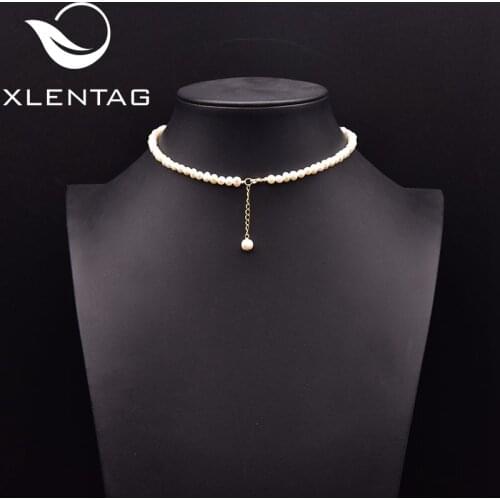 Xlent Original Freshwater Pearl Necklace Women Girls Wedding Engagement Anime Horn Minimalism, Luxurious Bohemian Style Exquisit