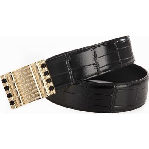2021 New Mens Brand Luxury famous cowhide leather belts High quality fashion leisure stainless steel Buckle belt for man