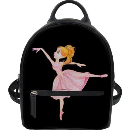 Womens luxury backpacks Custom patterns Ballet girl Print Bagpack Casual Anti Theft Backpack for ladies travel backpack