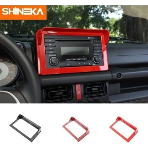 SHINEKA Interior Mouldings for Jimny 2019 Car ABS GPS Navigation Screen Frame Trim Decorative Cover for Jimny 2019-2020