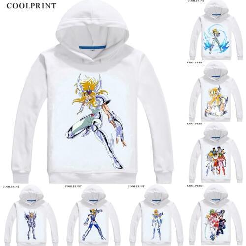 Cygnus Hyoga Kigunasu no Hyoga Mens Hoodies Saint Seiya Knights of the Zodiac Men Sweatshirt Streetwear Anime Hoodie Long Hooded