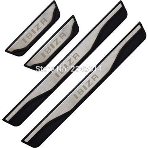 For Seat Ibiza 2017 2018 2019 2020 Accessories Stainless Door Sill Scuff Kick Plate Protector Trim Guard Pedal Cover Car Styling