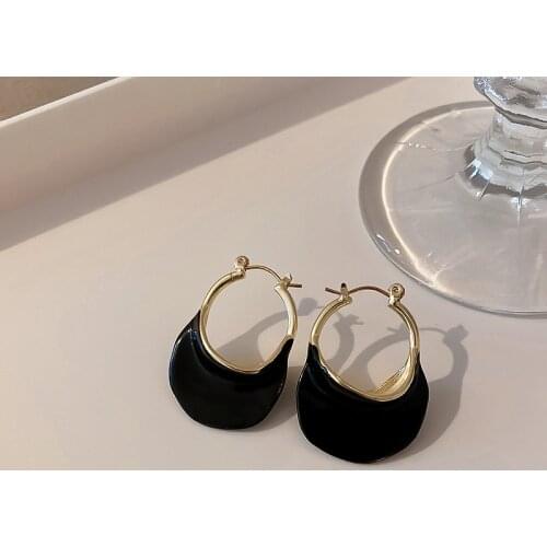 2021 New Fashion Geometric Metal Senior Drop Earrings Contracted Joker Elegant Women Earrings Fresh Korean Sweet