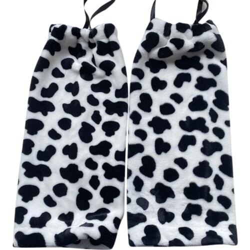 Women Student Plush Leg Warmers Lolita Kawaii Cow Harajuku Foot Covers Socks