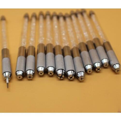 10 Pcs Manual Eyebrow Tattoo Pen Crystal White Permanent Makeup Microblading Pen For 3D Eyebrow Tattoo Embroidery