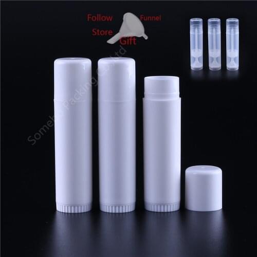5PCS 15g 15ml DIY Clear White Empty Round Tubes Deodorant Lip Balm Containers
