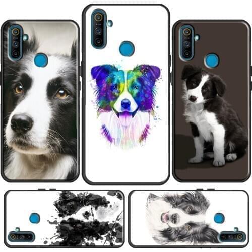 Border Collie Watercolor Case For OnePlus Nord 8 Pro 7T For Realme 6 7 Pro C3 XT X7 For OPPO Find X2 Pro Reno4