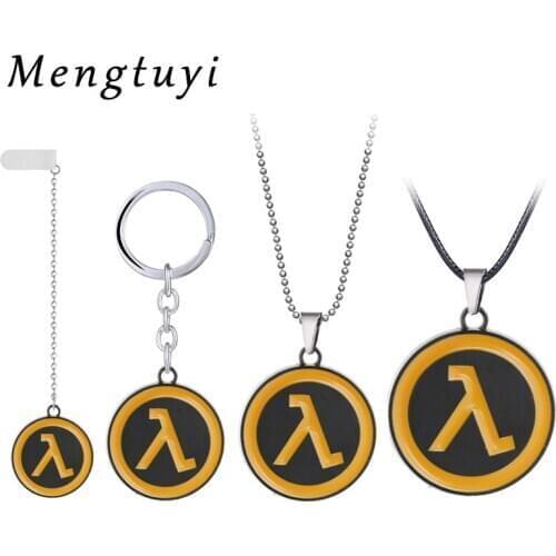 Game Half-Life Alyx Keychain For Men Car Metal Round HF Half Life Logo Key Ring Women Bag Pendant Jewelry llaveros para hombre