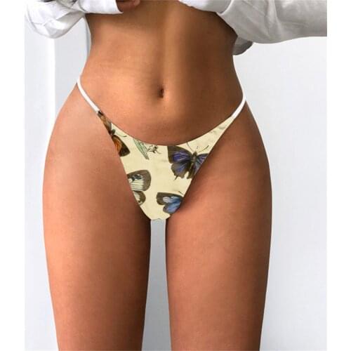 G String Underwear Women Sexy Lingerie Panties Seamless Underwear Cotton Thongs Ladies Lingerie Funny Print T-back Lenceria #W3