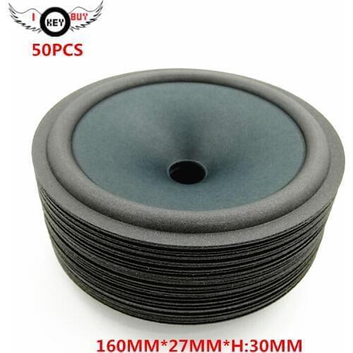 I KEY BUY Wholesale 50pcs/lot 6 6.5 Inch Speaker Drum Paper Cone Basin Foam Edge 160 mm 27 mm Core Middle Woofer Accessories