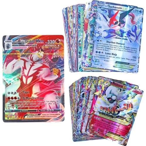20 Pcs French Version Pokemon Card GX MEGA V VMAX card Featuring TOMY Cards Game TAG TEAM Battle Carte Trading Children Toy
