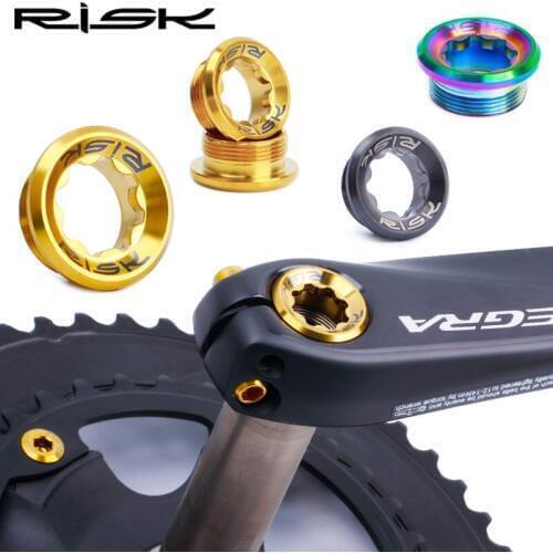 2021 Risk Bike Crank Cover Screw Titanium Alloy M20*8 Crankset Cover Fixed Bolts for Deore XT SLX UT DA Bicycle Accessories