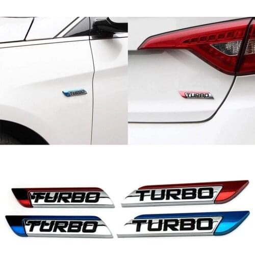 3D Metal TURBO Turbocharged Car Sticker Logo Emblem Badge Car Styling Decals Car Exterior Accessories Boutique 2021 Funny Sign
