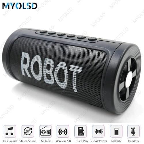 Powerful Portable Bluetooth Speaker Wireless Outdoor Dual Horn Stereo Speakers With FM Radio AUX TF USB MP3 Music Center Column