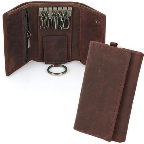 5pcs/lot M-Yancy Men Car Key Case Genuine Leather Key Holder Card Organizer Designer Wallet For Keys Keychain Ring Housekeeper