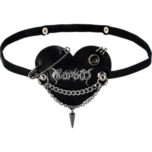 Halloween Party One-eyed Eyepatch Steampunk Rock Rivet Heart-shaped Eye Patch Gothic Pin Accessories Street Fashion