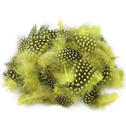 Guinea Fowl Spotted Chicken Feathers 5-10 CM Decoration for Party Wedding Clothes Diy Jewelry Accessory Craft Plumes 24 Pcs/Pack
