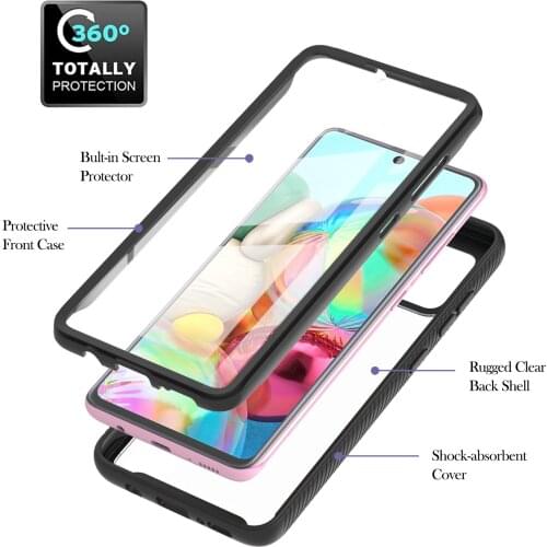 Simplicity Screen Protector And Phone Case For Samsung A715 Mobile Accessories Csse Etui sFor Samsung A71 4G New Cases sams ung