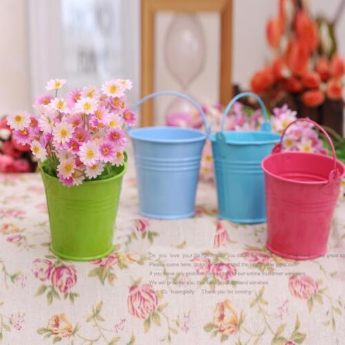 Multi-Color Metal Plant Flower Pot Hook Planter Hanging Buckets wall hanging planter flowerpots balcony flower tub 0051 7*7cm