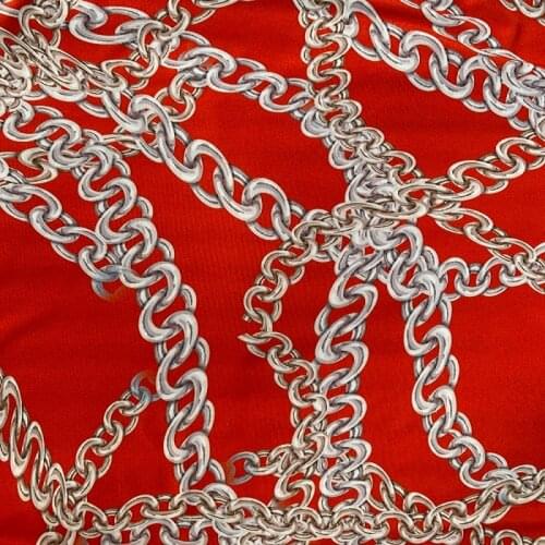 Big stretch red chain digital printing fabric swimsuit fabric textile sewing fabric for swimsuit performance clothing by yard