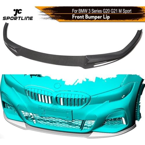 Carbon Fiber Front Bumper Lip Spoiler for BMW 3 Series G20 G21 M Sport Front Bumper Lip Splitters Spoiler Guard Carbon Fiber