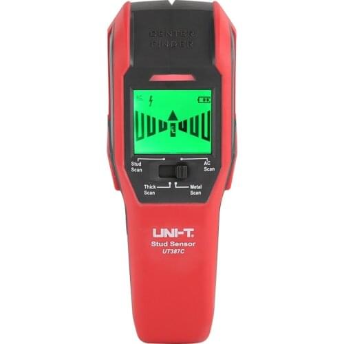 UNI-T UT387C Wall Scanner Detector Non Ferrous Metal Stud Finder AC Voltage Live Wire Wood Detect Copper With Buzzer Indication