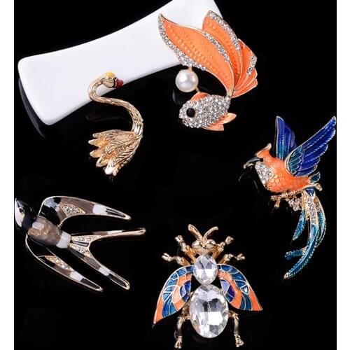 Vintage Enamel Birds Embellishment DIY Flatback Button 10pcs Rhinestone Bee Jewelry Making Accessories Findings Free ship