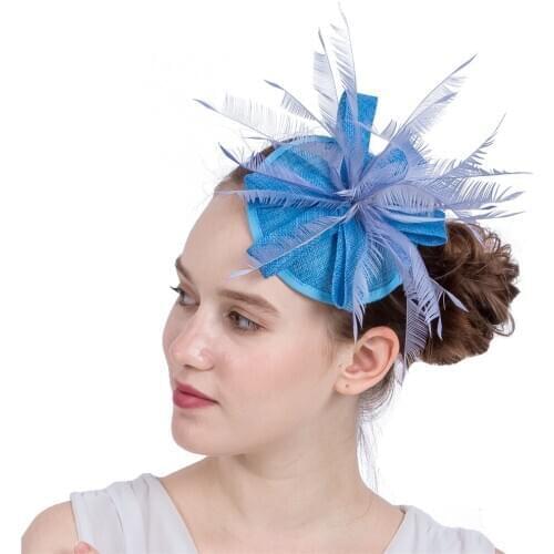Bridal Imitation Sinamay Fascinator Headwear New Attractive Event Millinery Cap for Kentucky Derby Church Wedding Hair Accessory