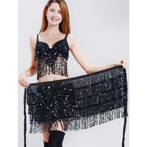 New Indian Dance Performance Clothing Sequins Tassel Women Belly Dance Costumes Stage Nightclub Dance Suit