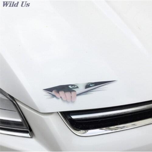 1pc 24cm*6cm 3D Eyes Peeking Monster Sticker Voyeur Car Hoods Trunk Thriller Rear Window Funny Car Sticker Interesting
