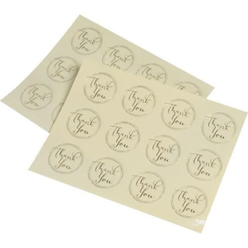 1200pcs/lot Transparent Thank you Seal sticker round bronzing Sticker For handmade product baking products sealing sticker lable