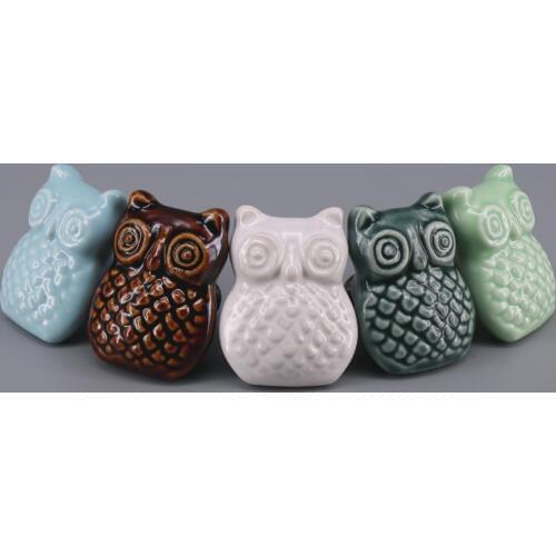 1x Cute Owl Furniture handle Cabinet Door Handles and Knobs Kitchen Hardware Accessories Vintage Cupboard Pulls Handle