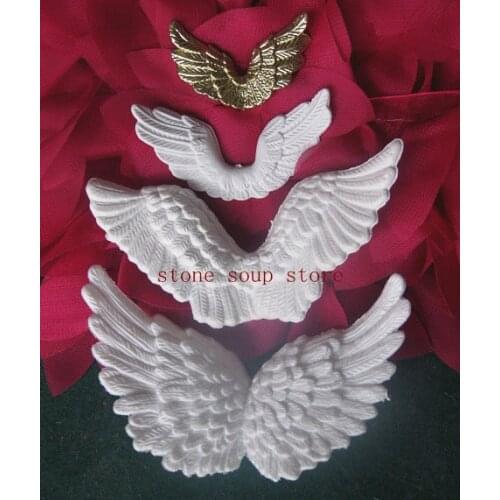 2--16pcs Various styles Plastic White Angel Wing Craft/Christmas/Wedding Ornament Backpack Clothing Diy Decoration Plated Wing