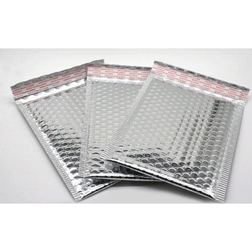 20pcs 14*16cm/15*18CM/18*23cm/20*25cm/25*30cm bubble Mailer envelopes padded Mailing Bag silver shipping envelope for jewelry