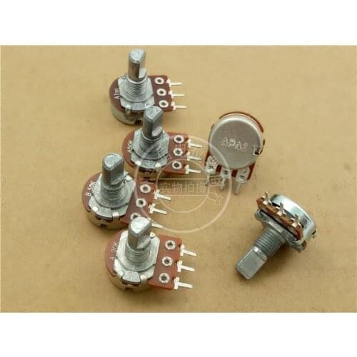 20pcs/lot for APAI 148 single potentiometer A1m A20k A50k B20k B50K anti-handle length 15MMF step 41 points