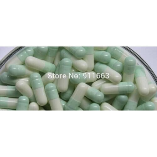 3# capsules,1,000pcs light green-white colored empty hard gelatin capsules size 3!(joined or seperated capsules available!)