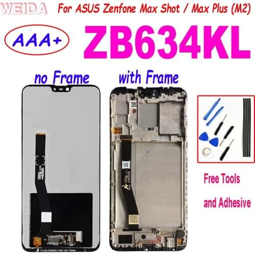 AAA+ 6.26" For ASUS Zenfone Max Shot / Max Plus (M2) ZB634KL LCD Display Touch Screen Digitizer Display Assembly for ZB634KL LCD