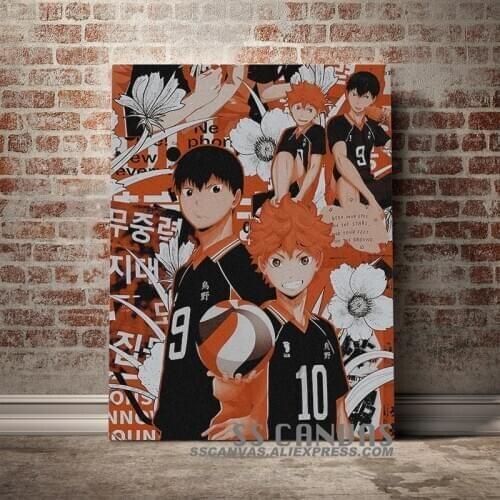 Kageyama and Hinata Kagehina Anime Canvas Painting Decor Wall Art Pictures Bedroom Home Living Room Decoration Prints Poster