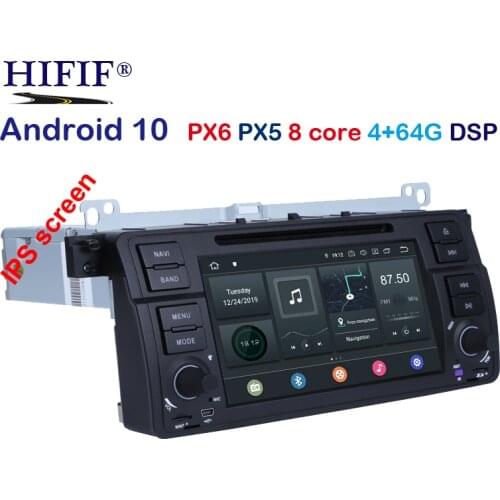 PX5 PX6 1 Din Android 10 GPS Navigation For BMW E46 M3 Rover 75 Coupe 318/320/325/330/335 Car Radio Multimedia DVD PlayerStereo