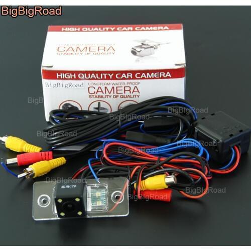 BigBigRoad Car Rear View Reverse Camera with power relay For Volkswagen Touareg / Golf V / Passat B5 / Tiguan / Polo / Santana