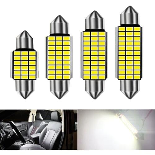 2pcs Car C5W Canbus Festoon C10W 31/36/39/41MM 18/27/30/33 Led Error Free Interior Reading Light Clearance Bulbs Auto Plate Lamp