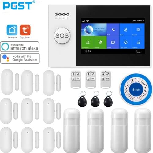 PGST Wireless Home WIFI GSM Security Alarm System Burglar Home Security With PIR Motion Sensor Detector Burglar Alarm System