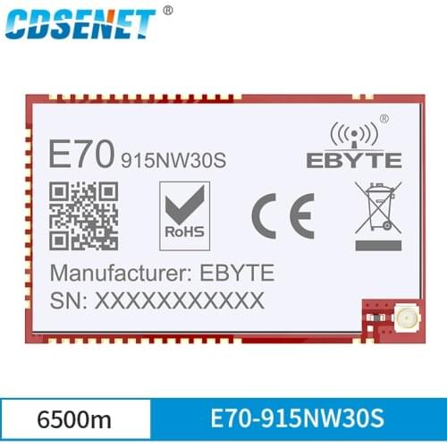 CDSENET Star Network Wireless Transceiver Module 915mhz SMD IoT 30dBm IPEX Antenna Transmitter Receiver E70-915NW30S