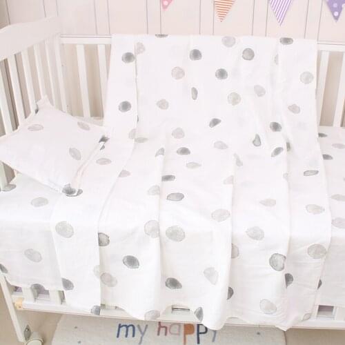 2pcs/Set Baby Bedding Set Kids Quilt Cover Without Filling Cotton Crib Duvet Cover Cartoon Baby Cot Quilt Cover Breathable